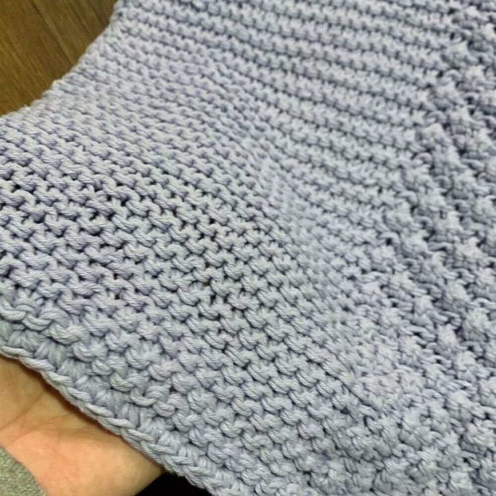 HANDKNITS lavander knit vest with triangle buttons hand made - Picture 8 of 10